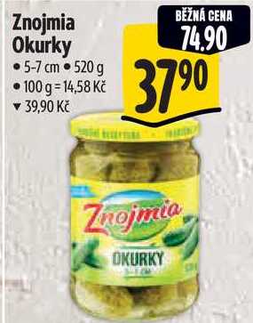 Znojmia Okurky, 520 g 