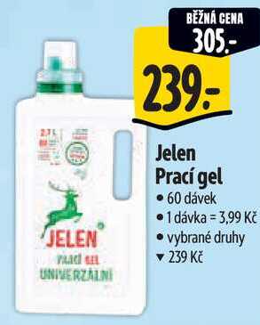 Jelen Prací gel, 60 dávek 