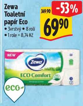Zewa Toaletní papír Eco, 8 rolí 