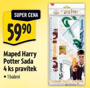Maped Harry Potter Sada 4 ks pravítek
