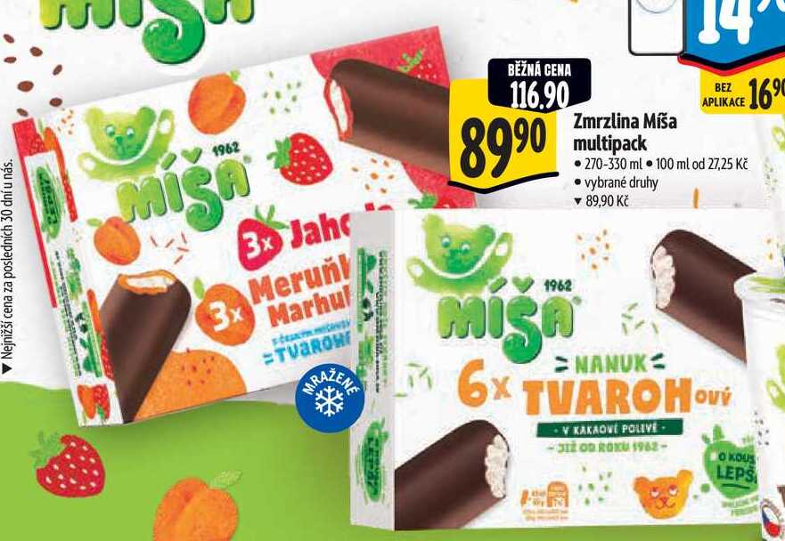 Zmrzlina Míša multipack, 270-330 ml 