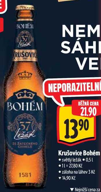 Krušovice Bohém, 0,5 l