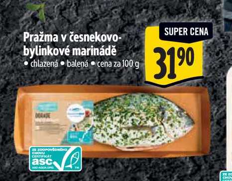 Pražma v česnekovo-bylinkové marinádě 100 g