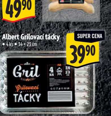 Albert Grilovací tácky  4 ks 34 x 23 cm  