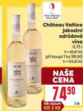 Château Valtice jakostní odrůdová vína 0,75l