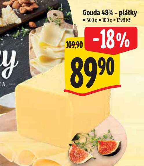  Gouda 48% - plátky   500 g  