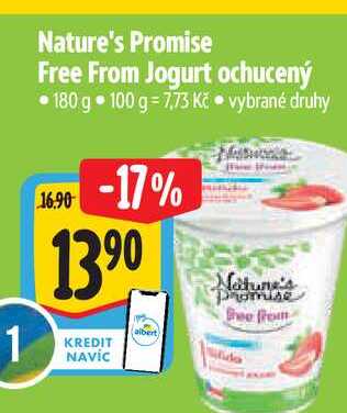 Nature's Promise Free From Jogurt ochucený 180 g 1 
