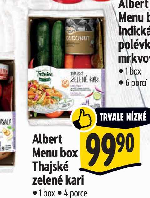  Albert Menu box Thajské zelené kari  1 box 