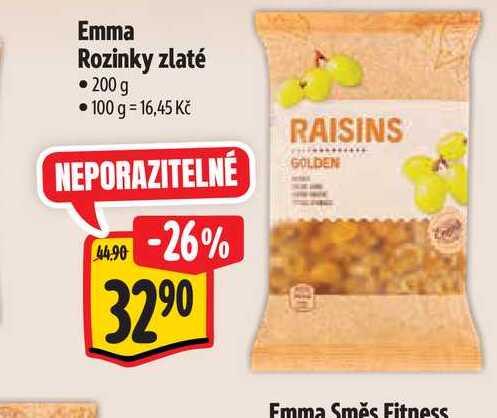 Emma Rozinky zlaté  200 g 