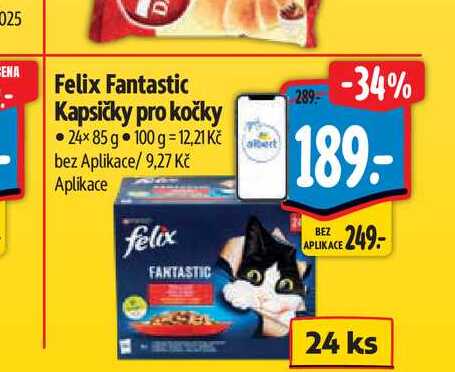  Felix Fantastic Kapsičky pro kočky 24x85 g 