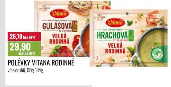 POLÉVKY VITANA RODINNÉ 90g-184g 