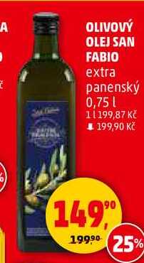 OLIVOVÝ OLEJ SAN FABIO extra panenský, 0,75 l