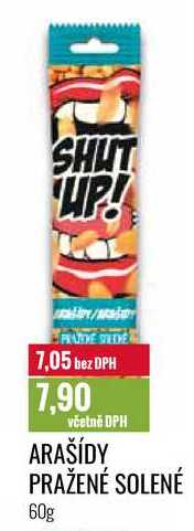 ARAŠÍDY PRAŽENÉ SOLENÉ 60g 