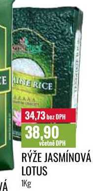 RÝŽE JASMÍNOVÁ LOTUS 1Kg 