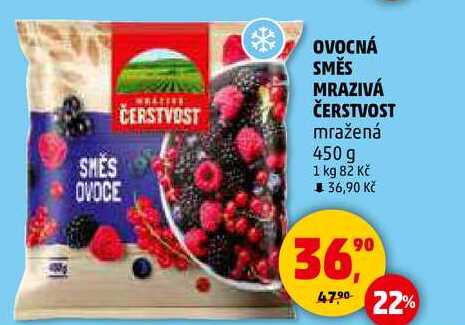 OVOCNÁ SMĚS MRAZIVÁ ČERSTVOST mražená, 450 g 