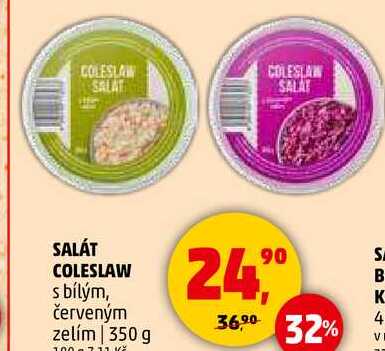 SALAT SALÁT COLESLAW s bílým, červeným zelím, 350 g