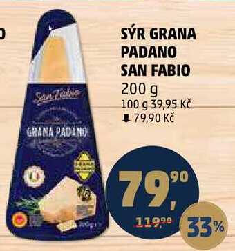 SÝR GRANA PADANO SAN FABIO, 200 g 