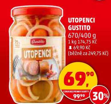 UTOPENCI GUSTITO, 670/400 g  