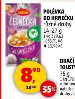 POLÉVKA DO HRNEČKU různé druhy, 14-27 g 