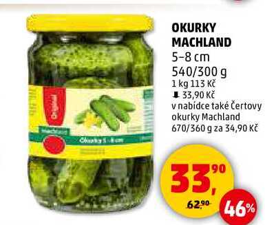 OKURKY MACHLAND 5-8 cm, 540/300 g 