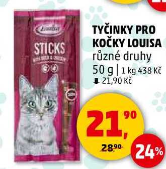 TYČINKY PRO KOČKY LOUISA různé druhy, 50 g 