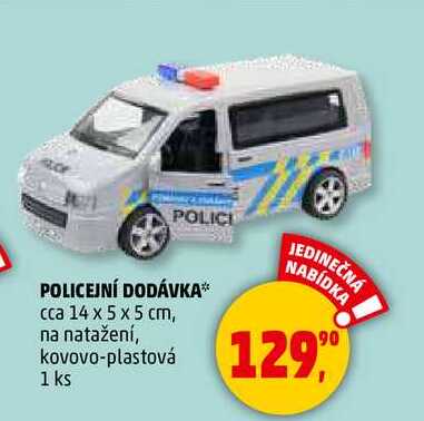 POLICEJNÍ DODÁVKA cca 14 x 5 x 5 cm, na natažení, 1 ks