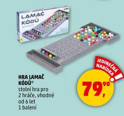 HRA LAMAČ KÓDŮ stolní hra pro 2 hráče, vhodné od 6 let, 1 balení  
