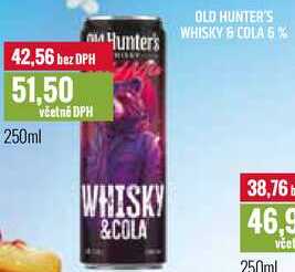 OLD HUNTER'S WHISKY & COLA 5% 250ml