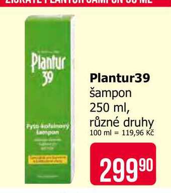 Plantur39 šampon 250 ml, různé druhy 