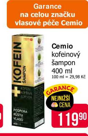 Cemio kofeinový šampon 400 ml