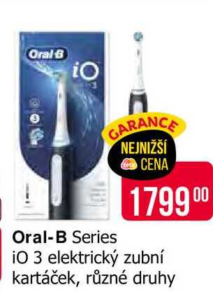 Oral-B Series iO 3 elektrický zubní kartáček, různé druhy 
