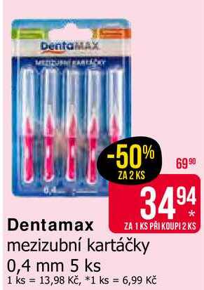 Dentamax mezizubní kartáčky 0,4 mm 5 ks