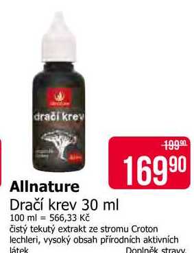 Allnature Dračí krev 30 ml 