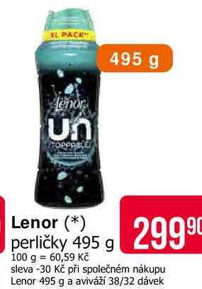 Lenor Unstoppables Vonné Perličky 495g, vybrané druhy