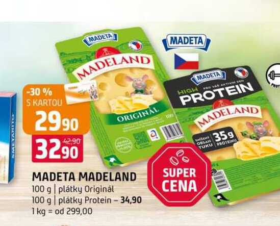MADETA MADELAND 100 g plátky Originál 100 g plátky 