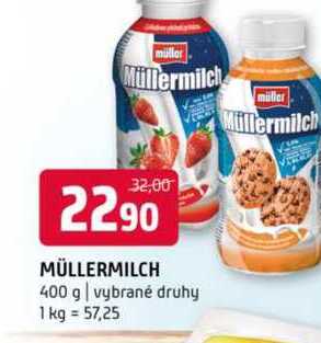 MÜLLERMILCH 400 g vybrané druhy 