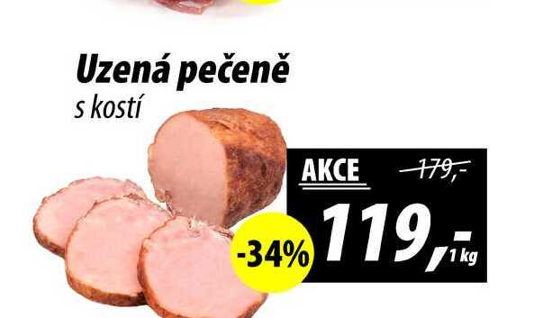 Uzená pečeně s kostí, 1 kg 