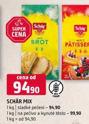 SCHÄR MIX 1 kg sladké pečení 1 kg na pečivo a kynuté těsto 