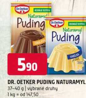 DR. OETKER PUDING NATURAMYL 37-40 g vybrané druhy 