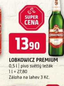LOBKOWICZ PREMIUM 0,5l pivo světlý ležák 