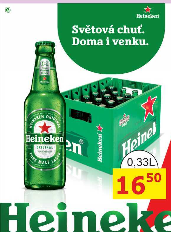 Heineken pivo ležák světlý 0,33l 