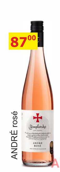 Templářské sklepy 0,75l ANDRÉ rosé 