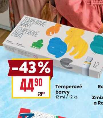 Temperové barvy 12 ml / 12 ks 