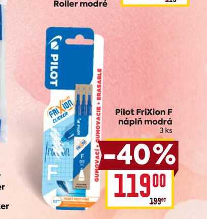 Pilot Frixion F náplň modrá 3 ks 