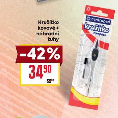 Kružítko kovové + náhradní tuhy