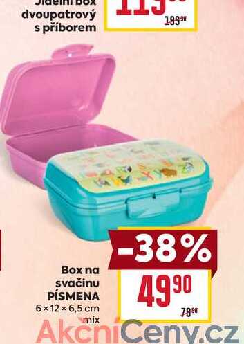 Box na svačinu PÍSMENA 6×12 × 6,5 cm 