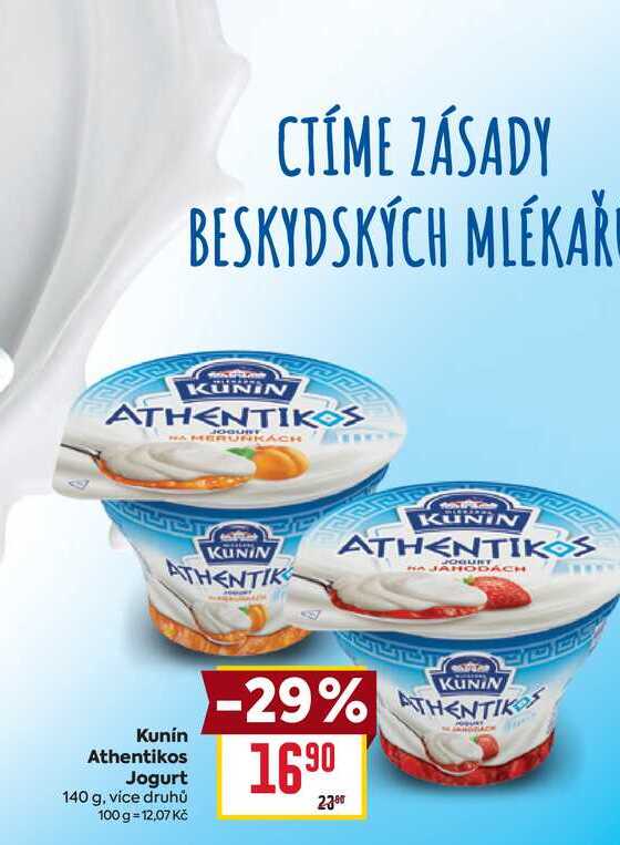 Kunín Athentikos Jogurt 140 g 