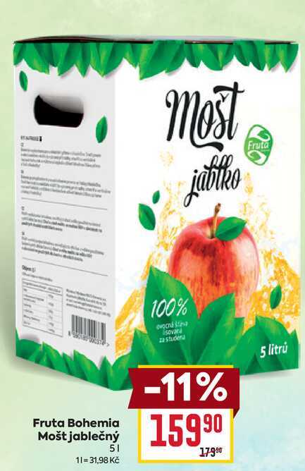 Fruta Bohemia Mošt jablečný 5l