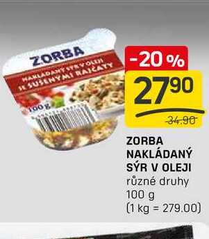 NAKLÁDANÝ SÝR V OLEJI různé druhy 100g