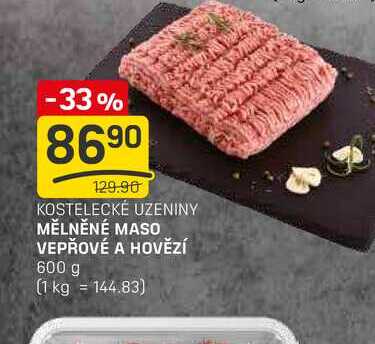 MĚLNĚNÉ MASO VEPŘOVÉ A HOVĚZÍ 600 g 